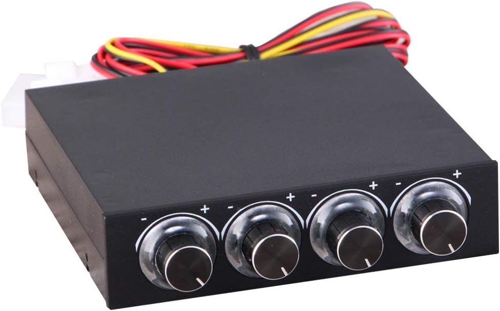 Lüfterdrehzahlregler für PC, Geschwindigkeitsregler mit 4 einstellbaren Kanälen für Computer Ventila