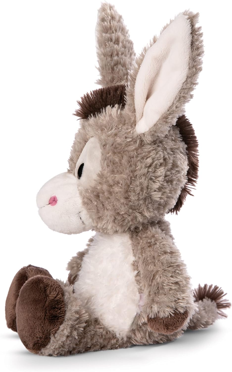 NICI 49034 Kuscheltier Esel Donkeylee 33cm grau schlenkernd-Nachhaltiges Stofftier aus weichem Plüsc
