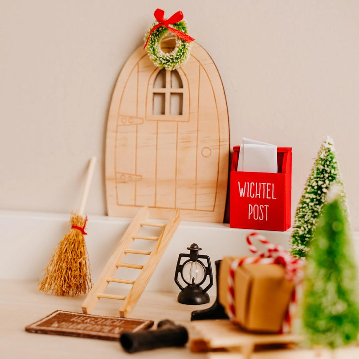 Wichteltür Set mit digitalem Handbuch als rundum sorglos Paket: Wichtelstreiche, Wichtelbriefe, Wich