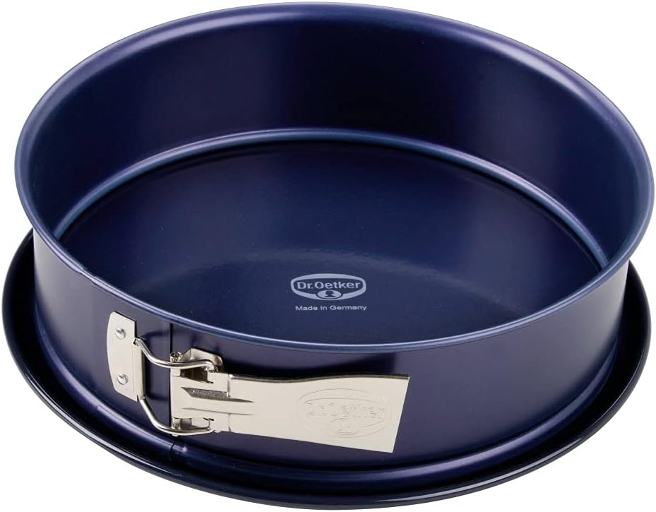 Dr. Oetker Springform Ø 26 cm Back-Liebe Emaille – 26er Kuchenbackform mit extra hohem Rand in Dunke