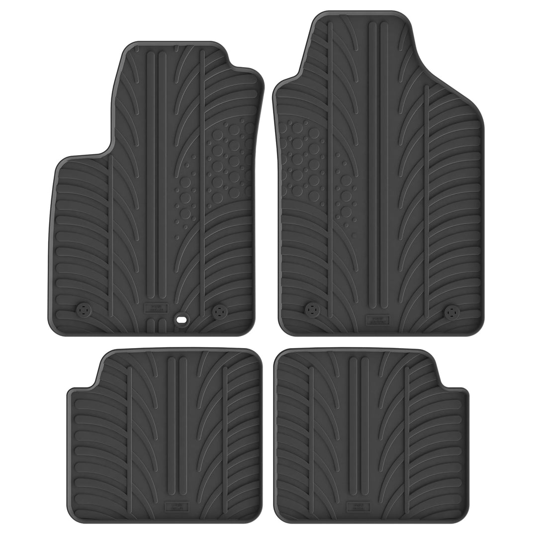 Gledring Satz Gummimatten kompatibel mit Fiat 500 2013-2019 & 2019- (T Profil 4-teilig)