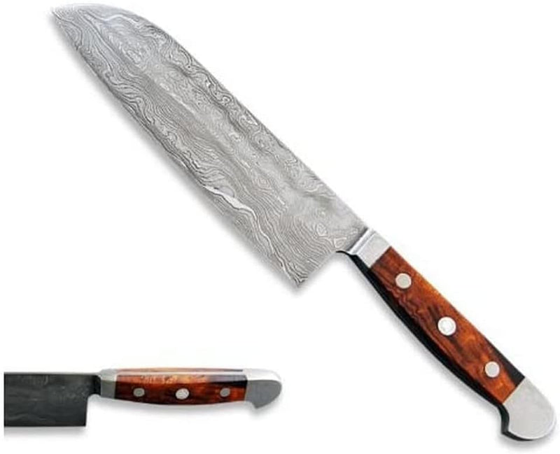 GÜDE Solingen - Santoku Messer Damaststahl geschmiedet, 18 cm, Wüsteneisenholz, F.GÜDE, Handmade Ger