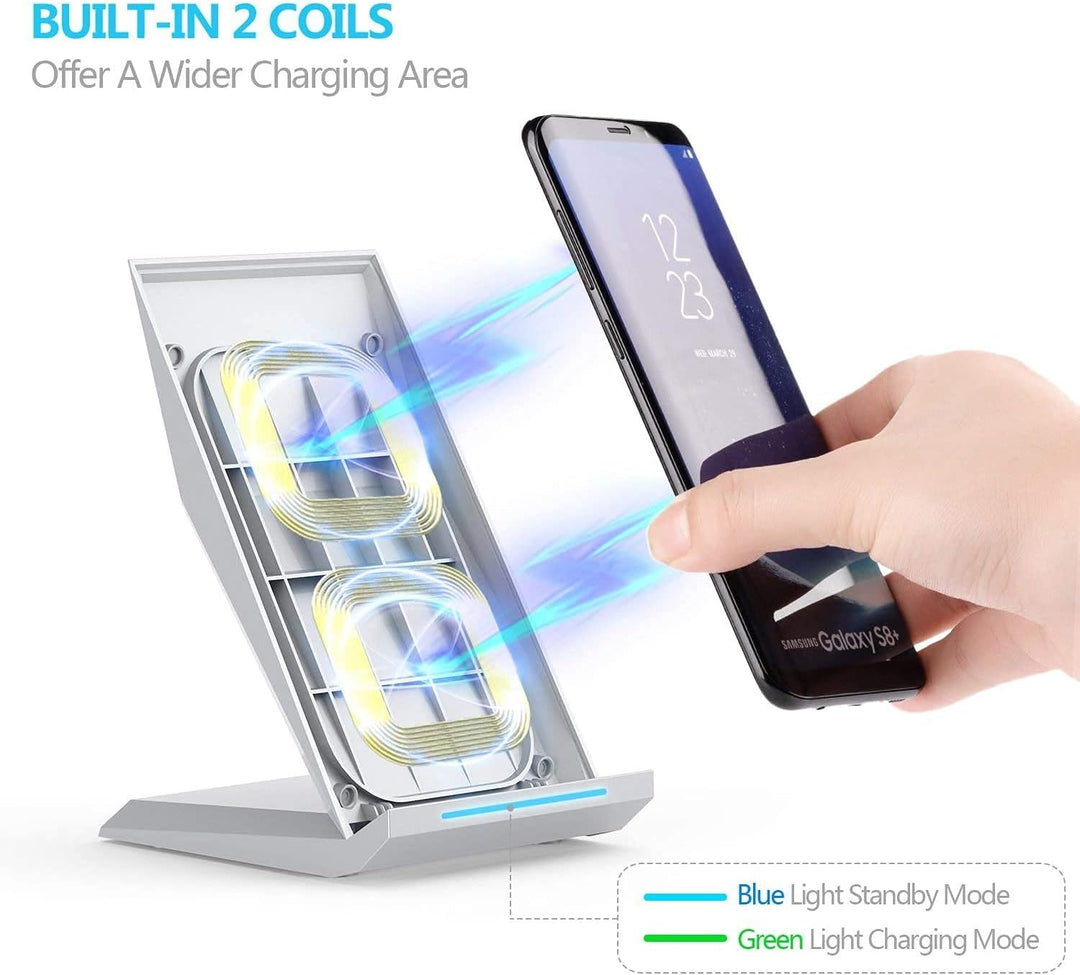 Fast Wireless Charger, NANAMI Qi kabelloses Ladegerät (mit USB ladegerät Quick Charge 3.0 Adapter) f