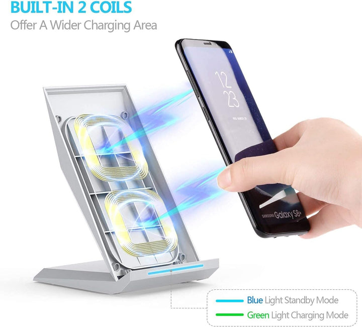 Fast Wireless Charger, NANAMI Qi kabelloses Ladegerät (mit USB ladegerät Quick Charge 3.0 Adapter) f