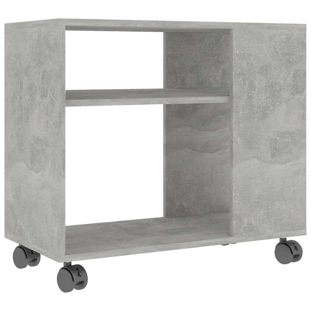 vidaXL Beistelltisch mit 2 Ebenen 4 Rollen Couchtisch Wohnzimmertisch Sofatisch Kaffeetisch Tisch Te