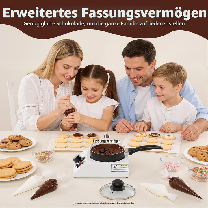 Temperiergerät für Kuvertüre Elektrische Schokoladenschmelzer, Schokolade Temperiermaschine, DIY Sch