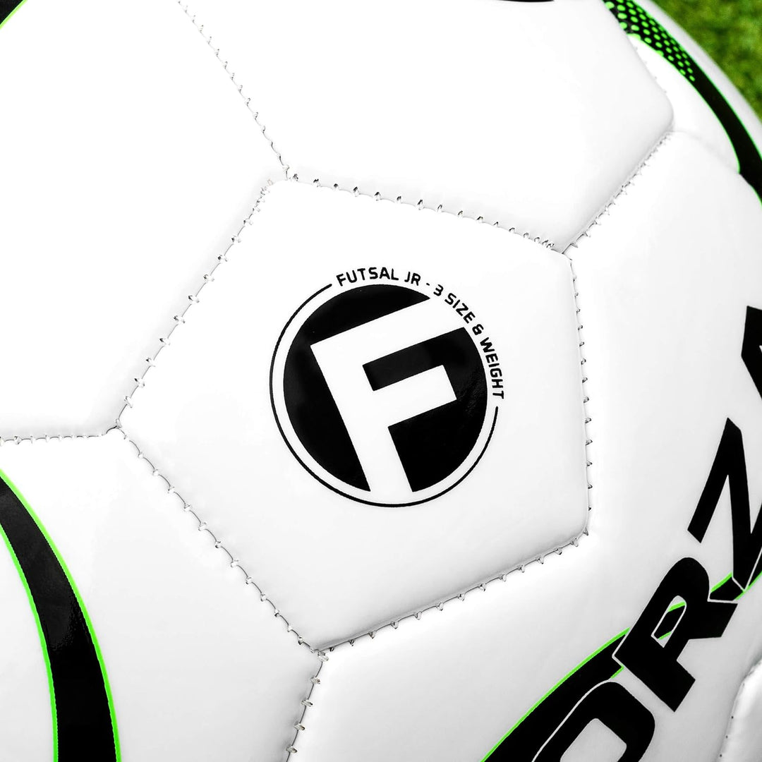 FORZA Futsal Fussball Bälle - Grösse 3 oder 4 Futsal Bälle für Turniere und Praxis 3 Stück Grösse 3,