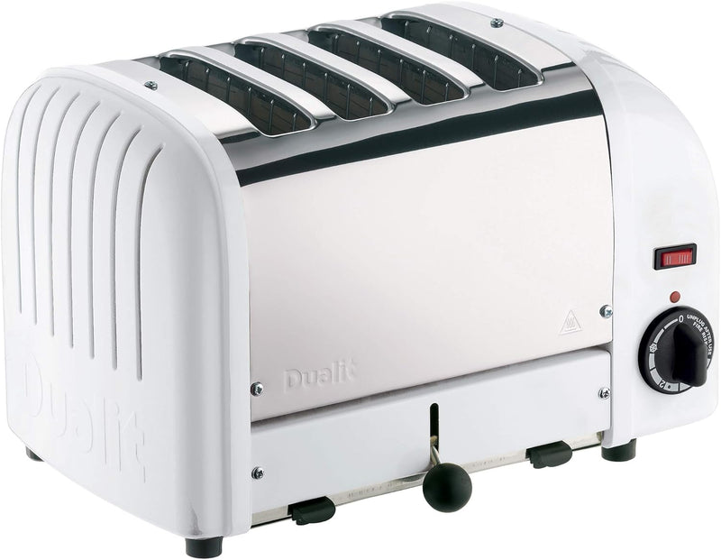 Dualit Edelstahl-Toaster, 4 Scheiben weiss, Weiss