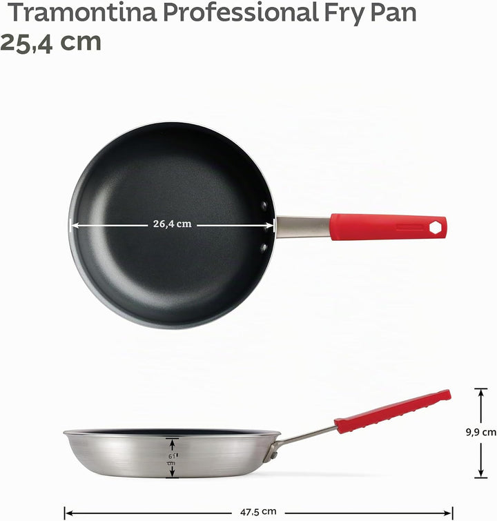 Tramontina 80114/535DS Professionelle Aluminium-Bratpfanne, antihaftbeschichtet, 25,4 cm, NSF-zertif