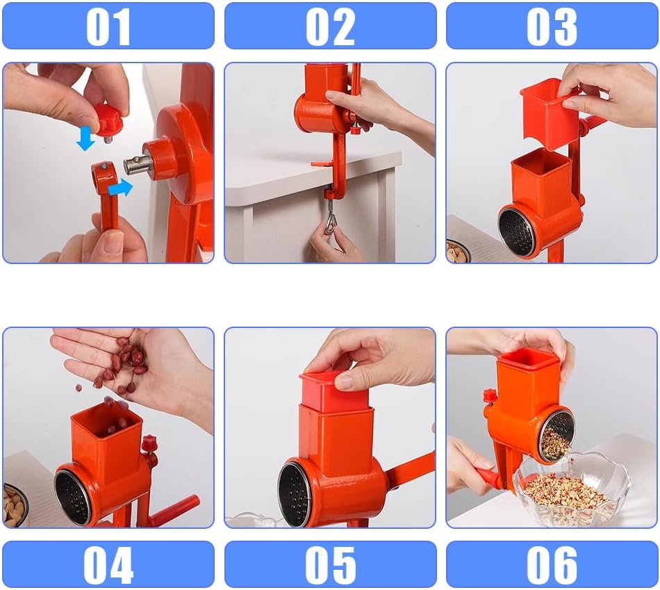 Getreidemühle, Haferquetsche Bolt Knob Handverstellbar Schrotmühle Manuelle Langlebiger Kunststoff A
