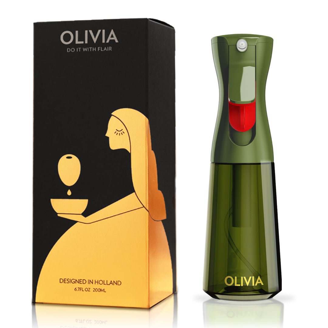 FLAIROSOL OLIVIA 200ml Glas-Ölsprüher - Kontinuierliche Ölsprühtechnik mit Portionskontrolle - Viels
