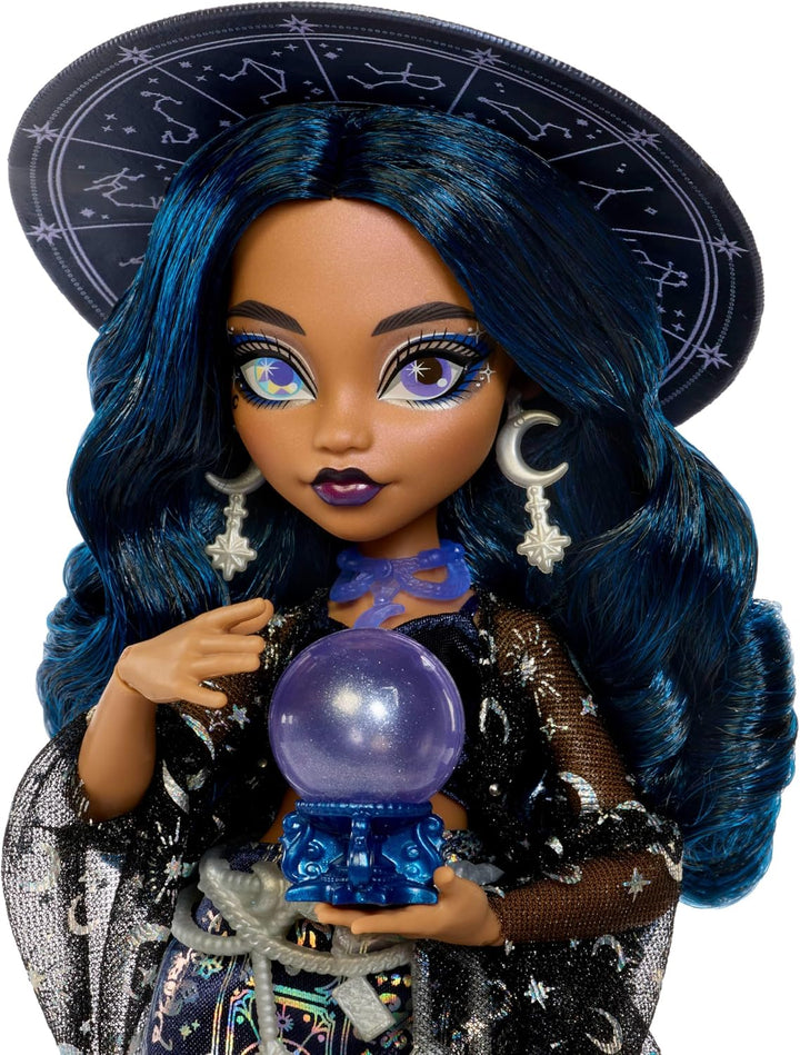 Monster High Puppe, Moonspell Magic by Wahrsager-Hexe Claire De Luna mit Überraschung im Kessel und