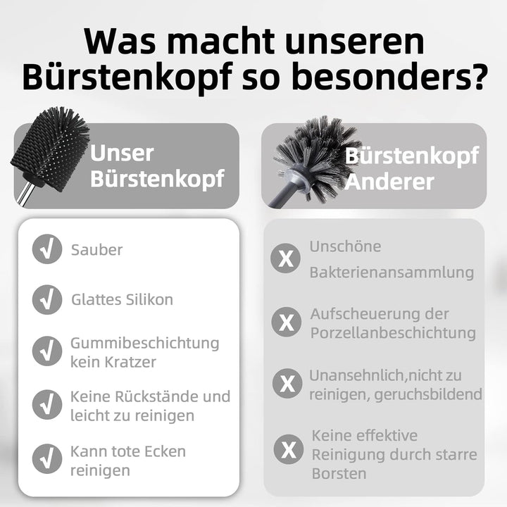 delstahl Klopapierhalter Stehend mit Klobürste - Stahl 304 Toilettenpapierhalter mit WC Bürste, WC G