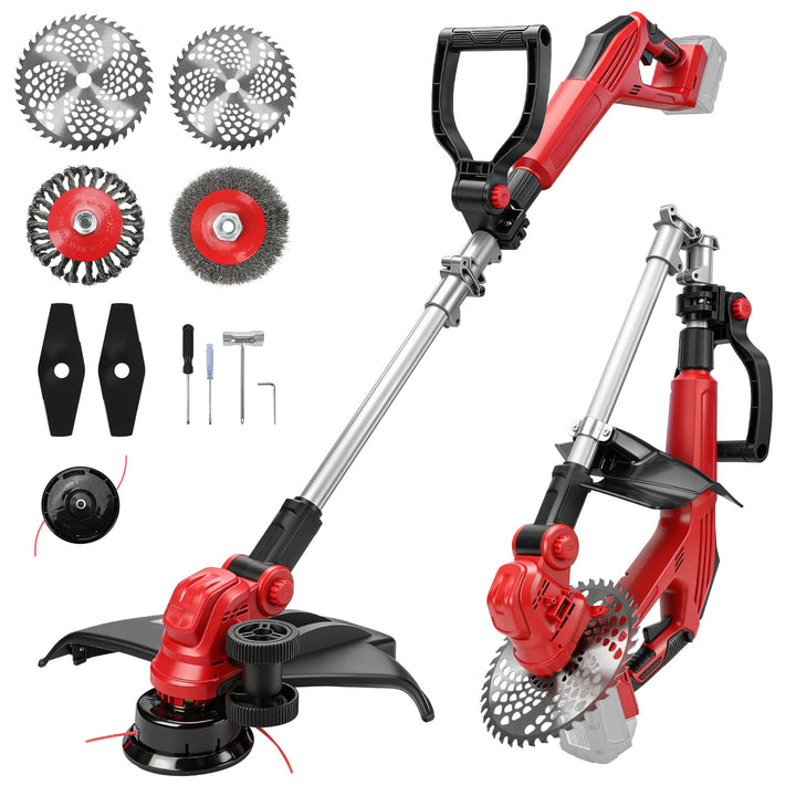 Akku Rasentrimmer kompatibel mit Milwaukee 18V Akku, 5-in-1 Bürstenloser Elektrischer Rasentrimmer,