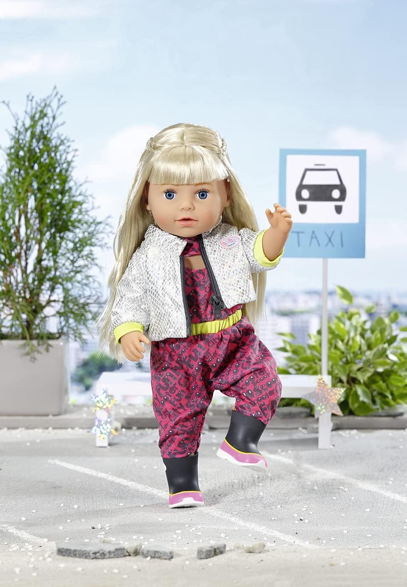 BABY born City Deluxe Scooter Combo, Puppenoutfit mit Einteiler, Jacke und Stiefeln, 830215 Zapf Cre