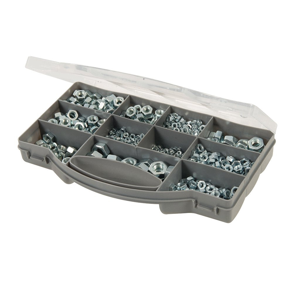 Fixman 477005 Unterlegscheiben-Sortiment 1.000-tlg, Silver & 771284 Sechskantmuttern-Sortiment 1000-