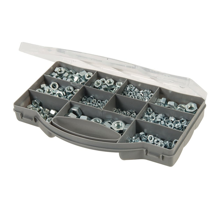Fixman 477005 Unterlegscheiben-Sortiment 1.000-tlg, Silver & 771284 Sechskantmuttern-Sortiment 1000-