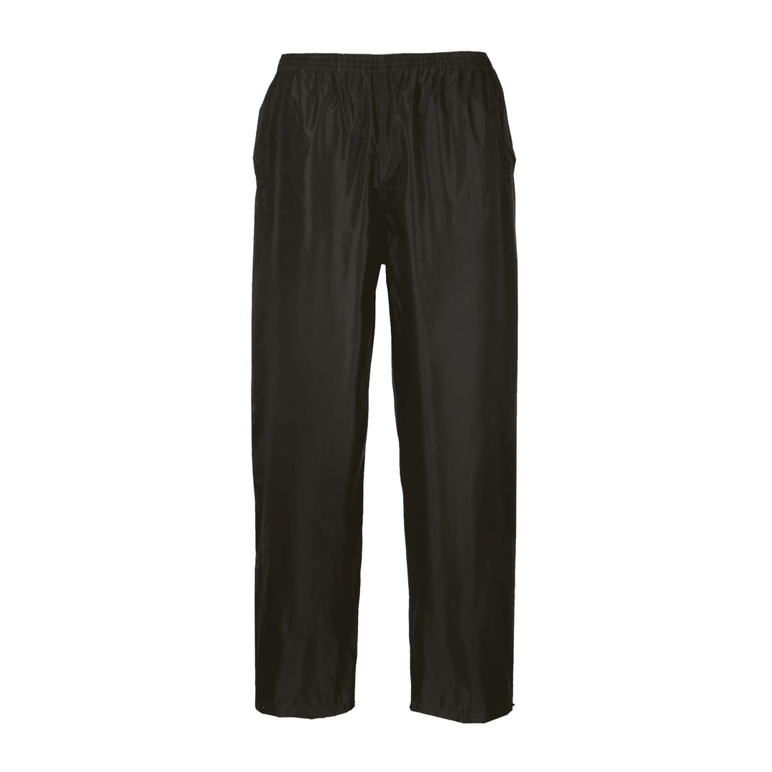 Portwest Klassische Regenhose für Erwachsene, Grösse: L, Farbe: Schwarz, S441BKRL L Schwarz, L Schwa