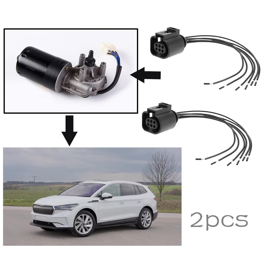 eMagTech 2 STÜCKE 6 Pin Kabelbaum Buchse 1J0973713 Stecker Buchse Verkabelung Reparatur Webstuhl Aut