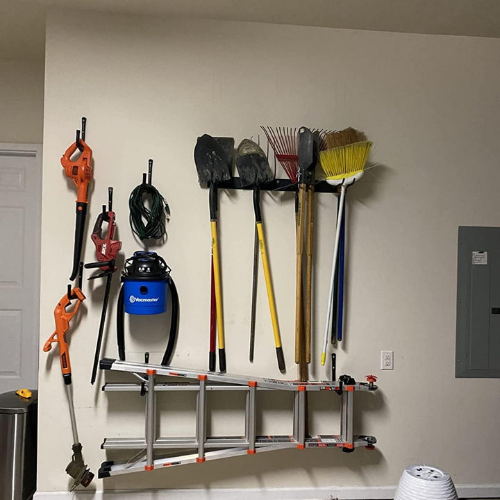 pipabiba Strapazierfähiger 25 cm Garagen-Aufbewahrungshaken, 6 Stück Leiterhaken mit EVA-Schutz, Kle