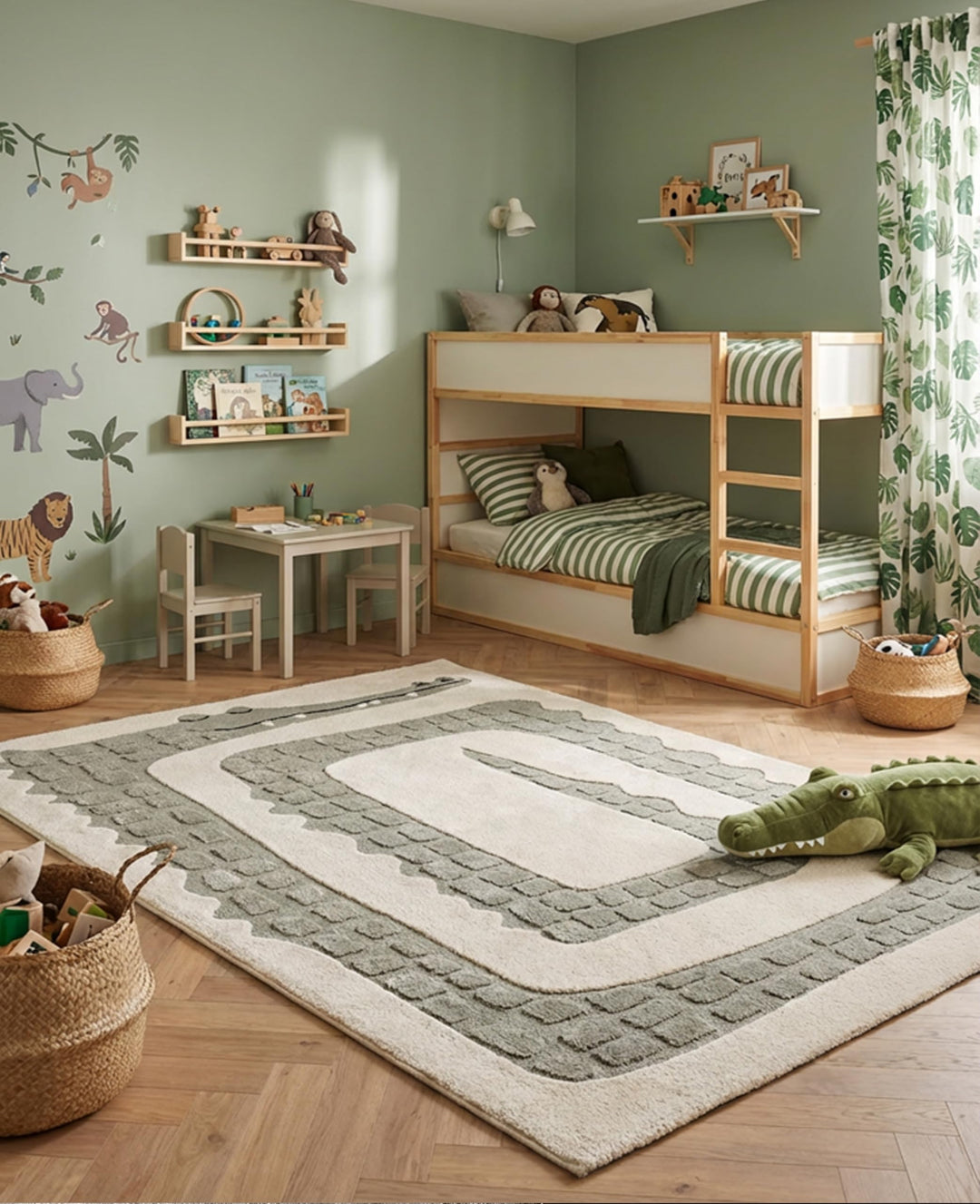 the carpet Jungle Kids Teppich für Kinderzimmer, Kinderteppich, 3D-Effekt, Pflegeleicht, strapazierf