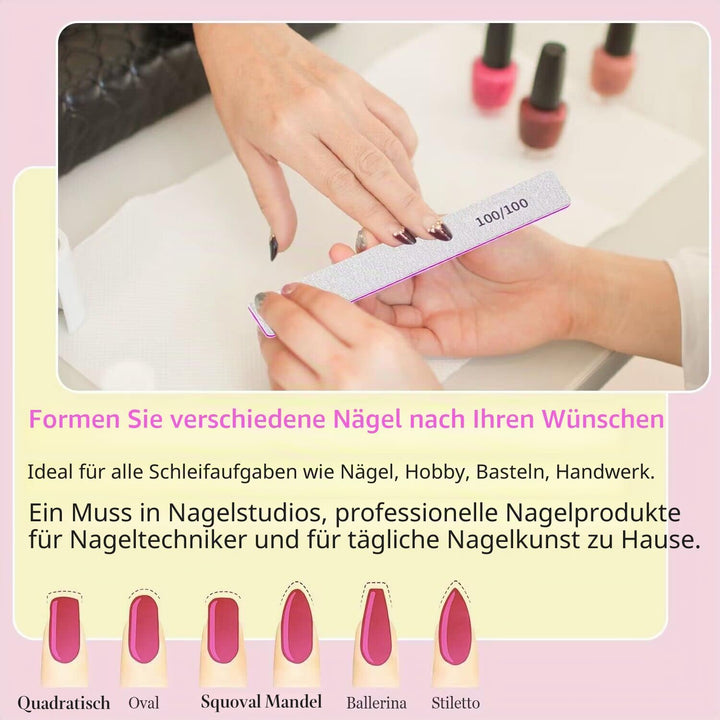 50 Stück Nagelfeile-Nagelfeilen 80/80er Körnung, Nagelfeilen für Gelnägel Acrylnägel, Nagel Feilen D