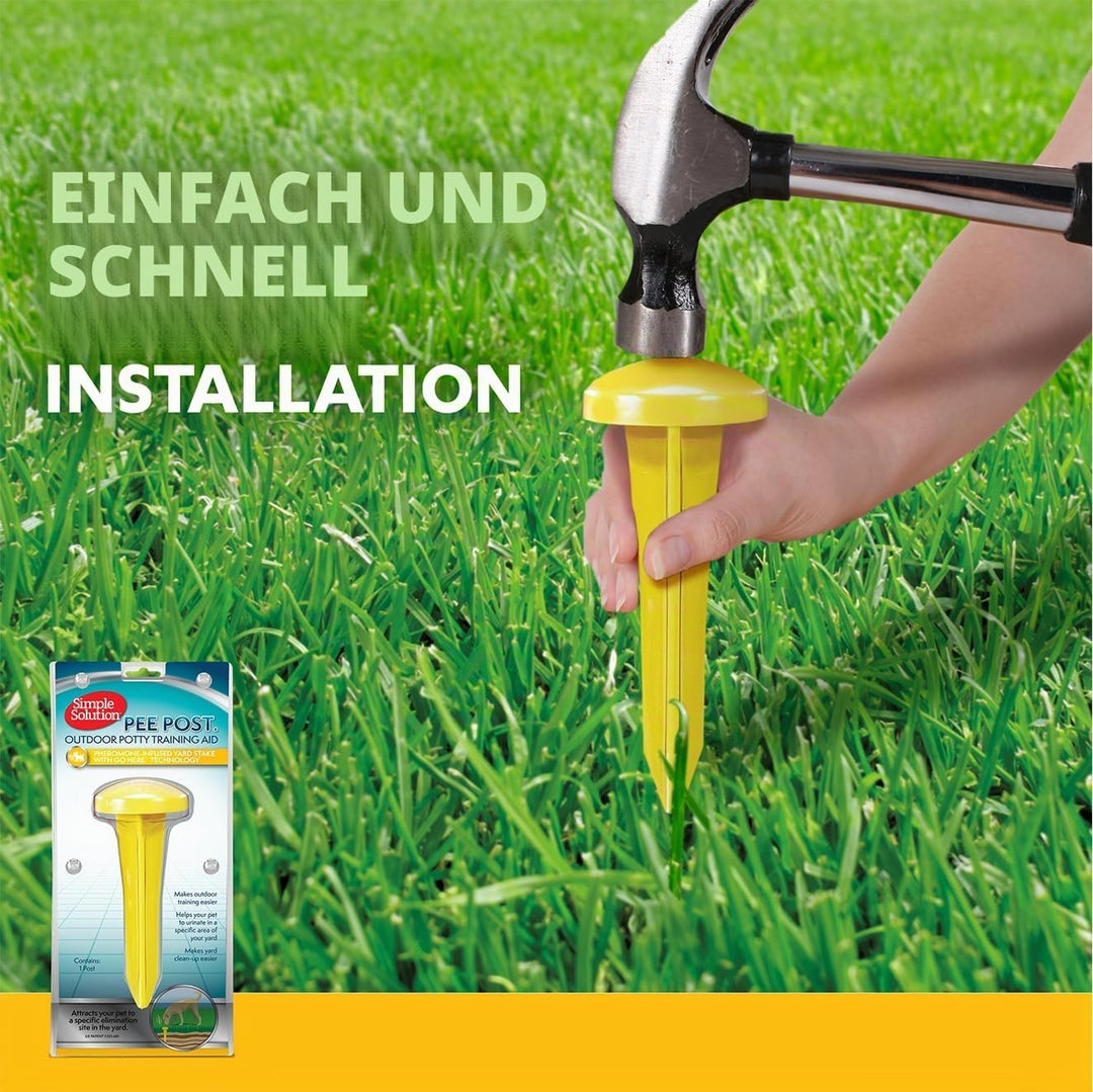 Simple Solution Pee Post | Outdoor-Hundetrainingshilfe | Pheromon infundierter Hunde-Pinkelständer E