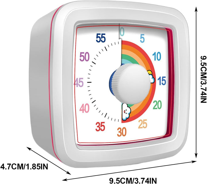Visueller Timer Für Klassenzimmer | 60 Minuten Countdown für Kinder | Lautloser Zeitmanager Für Unte