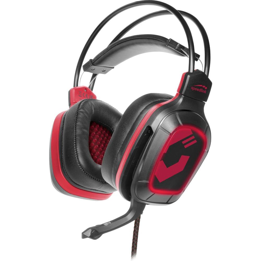 Speedlink DRAZE Gaming Headset - Gaming-Headset für den PC mit LED Beleuchtung, USB- und Klinkenstec