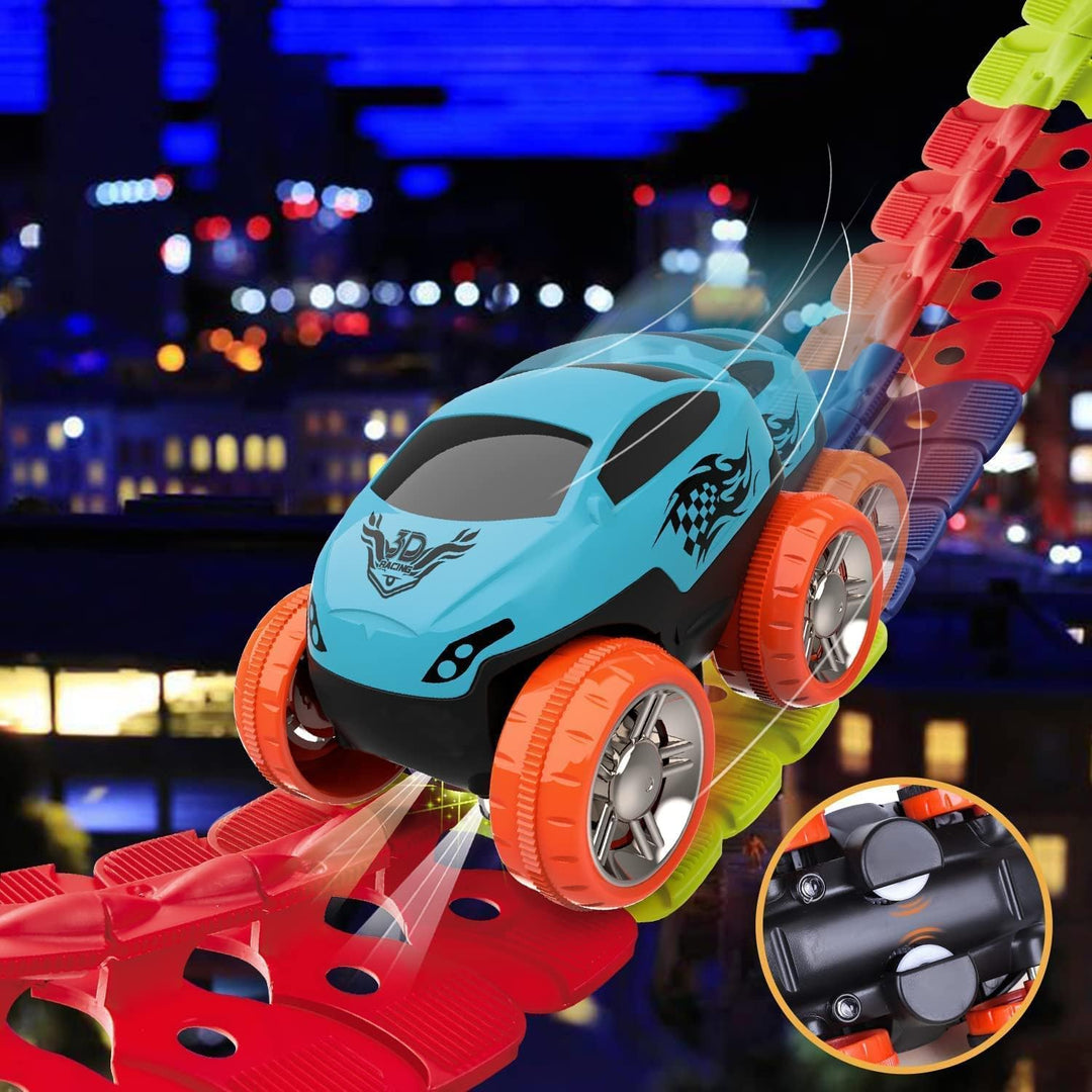 Ark miido Autorennbahn Autorennbahn Rennbahn Auto Spielset Inklusive 138 Stück Tracks Rennbahn Racet