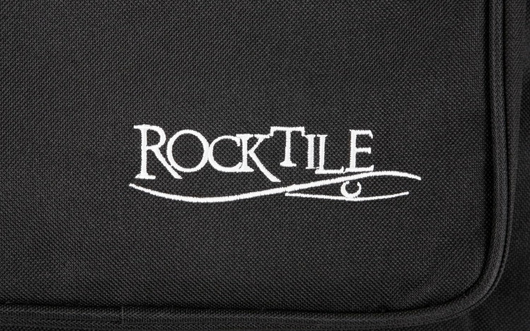 ROCKTILE Westerngitarrentasche 4/4 - gepolstert mit Rucksackgarnitur Gigbag für Westerngitarre schwa