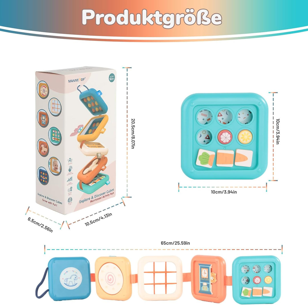 Baby Flugzeug Reisespielzeug - Busy Activity board für Kleinkinder, Montessori Spielzeug Baby, activ