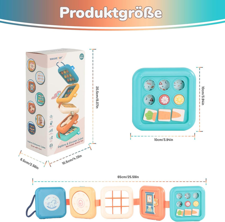 Baby Flugzeug Reisespielzeug - Busy Activity board für Kleinkinder, Montessori Spielzeug Baby, activ