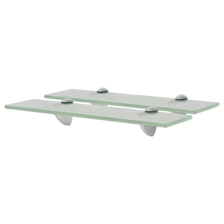vidaXL Schweberegale 2 STK. Glas 40x20 cm 8 mm Weiss 40 x 20 cm/2, Weiss 40 x 20 cm/2
