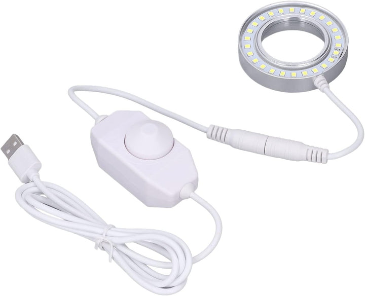 LED-Ringlicht-Illuminator für Stereomikroskope, Spiralschnalle, Einstellbare Helligkeit, LED-Mikrosk