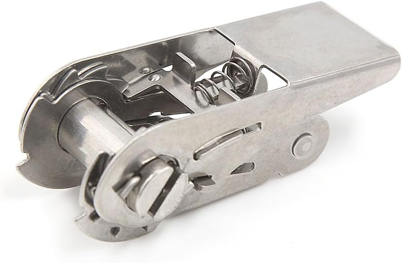 sourcing map 1x Spannratsche Edelstahl Ratsche Schnalle für 25mm Breite Ladungssicherung Gurt de