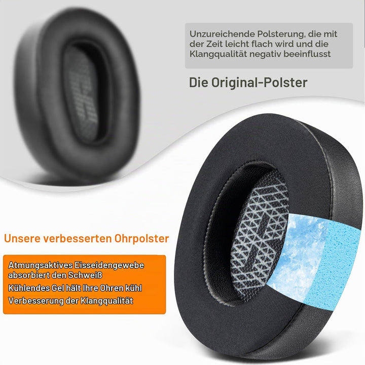 SOULWIT Kühlgel Ersatzpolster Ersatz Ohrpolster für JBL Live 500BT/Live 500 BT Over-Ear Wireless Kop