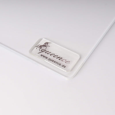 Queence | Hochwertiger Spuckschutz aus Acrylglas | Ideal für Verkaufs-/ und Empfangstresen | Thekena