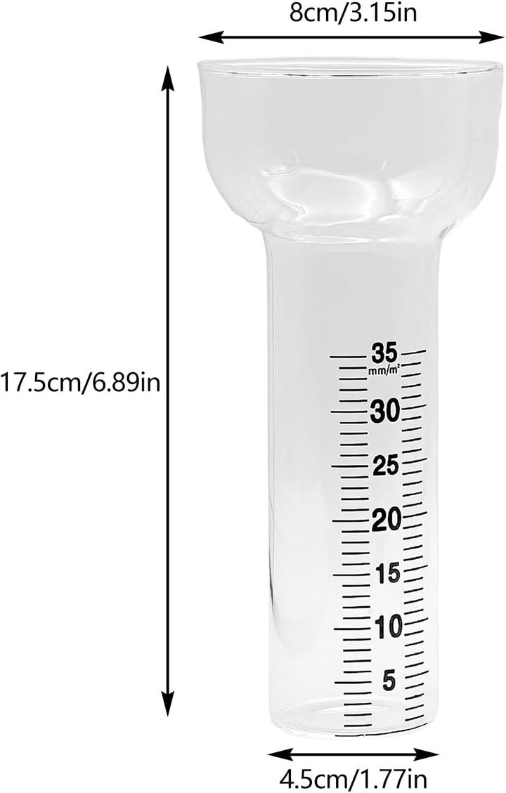 Regenmesser/Niederschlagsmesser Ersatzglas aus Glas mit klaren Markierungen, 35/40 mm trichterförmig