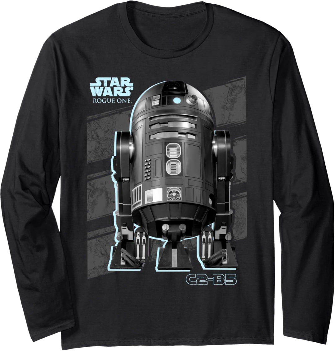 Star Wars Rouge On C2-B5 Striped Portrait Langarmshirt
