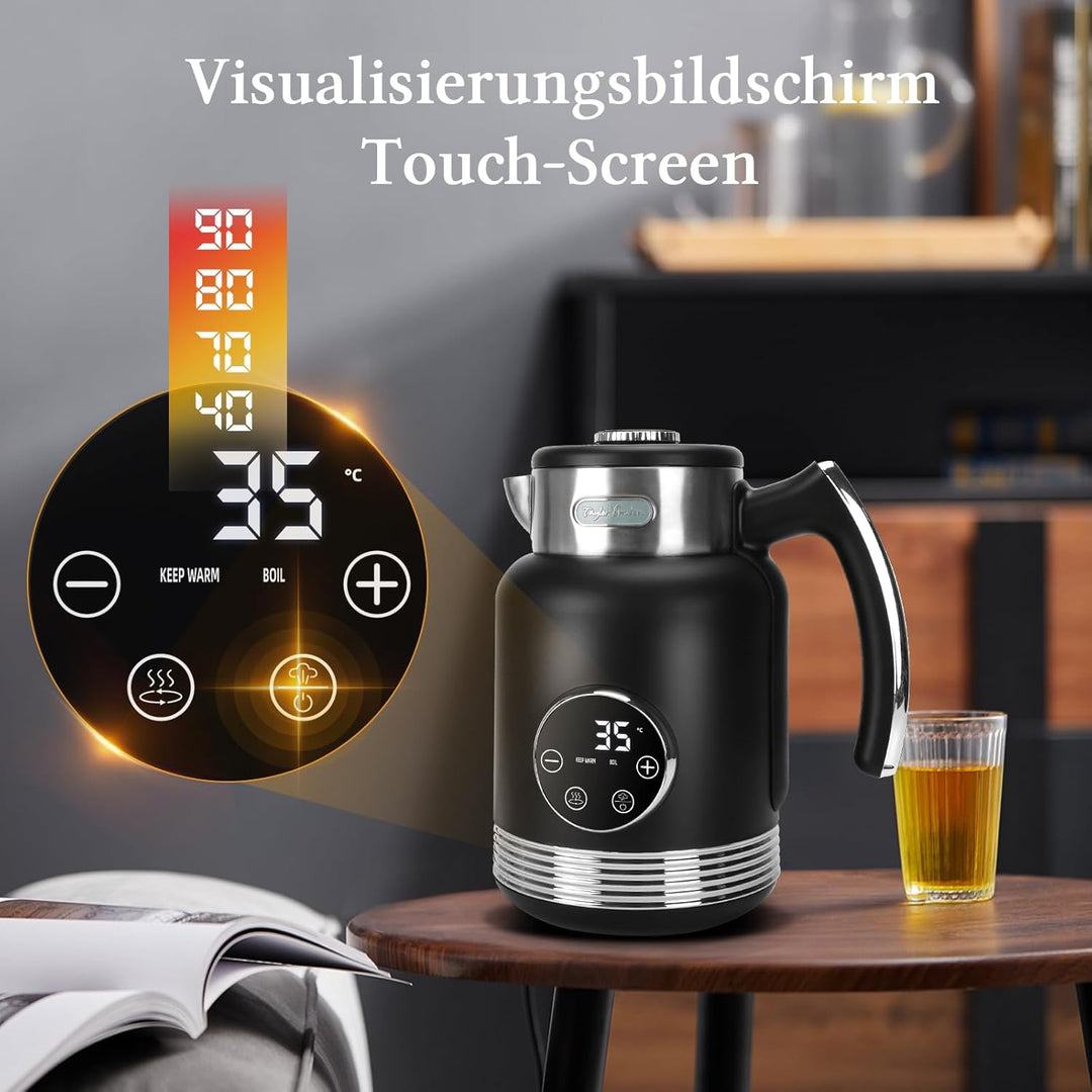 Taylor Swoden 2200W Wasserkocher Schnellaufheizender mit Temperatureinstellung, 40-100°,Elektrischer