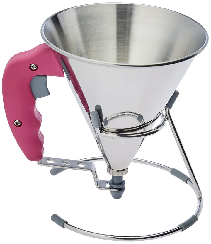 De Buyer Fondanttricher, Edelstahl, pink, 17.4 x 15.8 x 15.8 cm