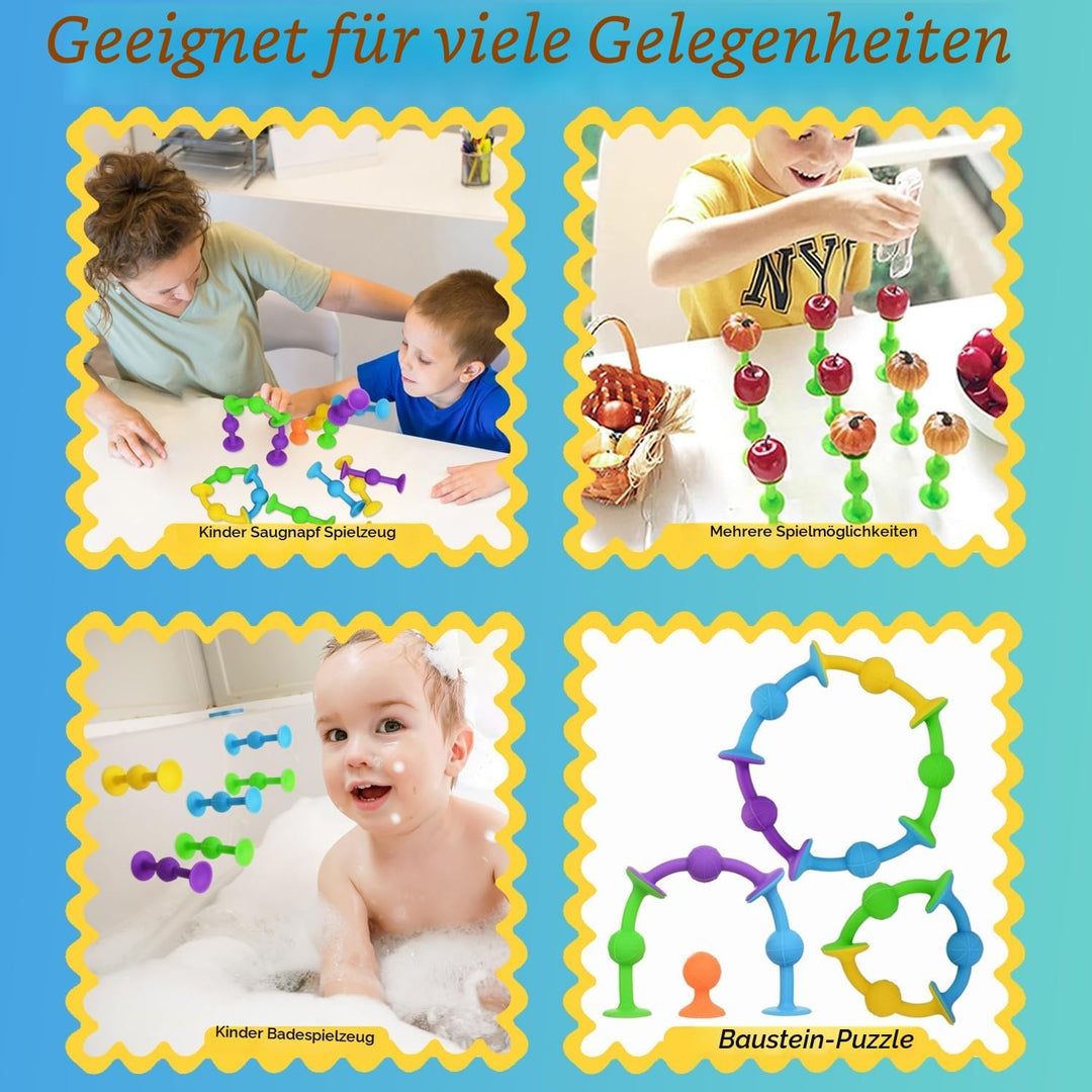HugOutdoor 18 Pcs 4 Farben Saugnapf Spielzeug Darts Sets Kinder Bad Sticky Spielzeug Weiche Silikon