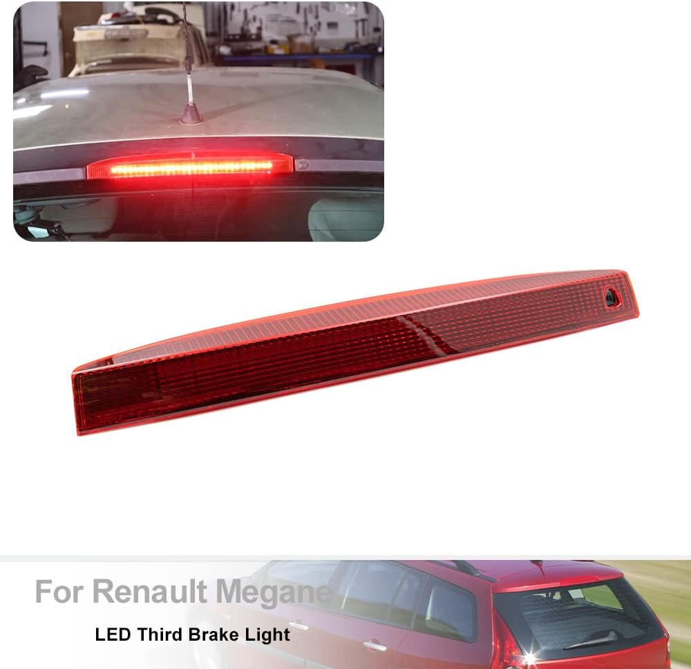 NSLUMO Rote Linse rote LED 3rd dritte Bremsleuchte fur Ren/ault Megane II MK2 Kombi hinten mittig ho
