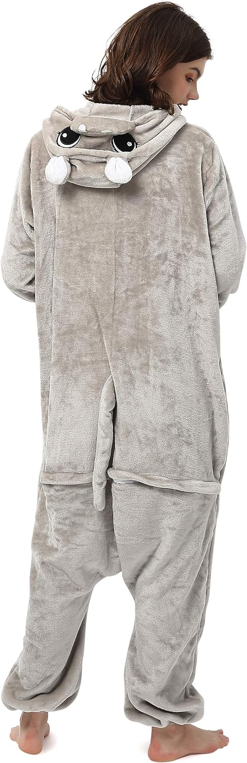 Katara 1744 (30+ Designs) Nilpferd-Kostüm Hippo, Unisex Onesie/ Pyjama-Qualität für Erwachsene & Tee