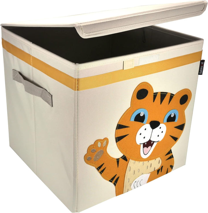 Babies1st Spielzeug Aufbewahrungsbox Kinder, mit Deckel 33x33x33 cm, Boxen für Kallax Regal, Spielze