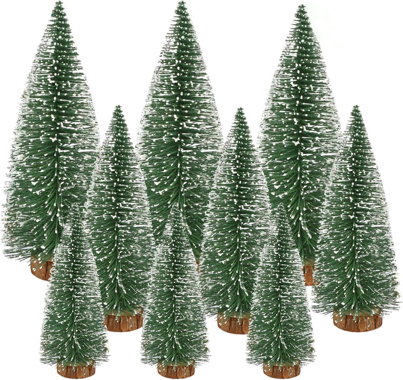 Mini Grün Tannenbaum, 9 Stück Mini Weihnachtsbaum künstlich, Künstlicher Weihnachtsbaum Miniatur, Ta