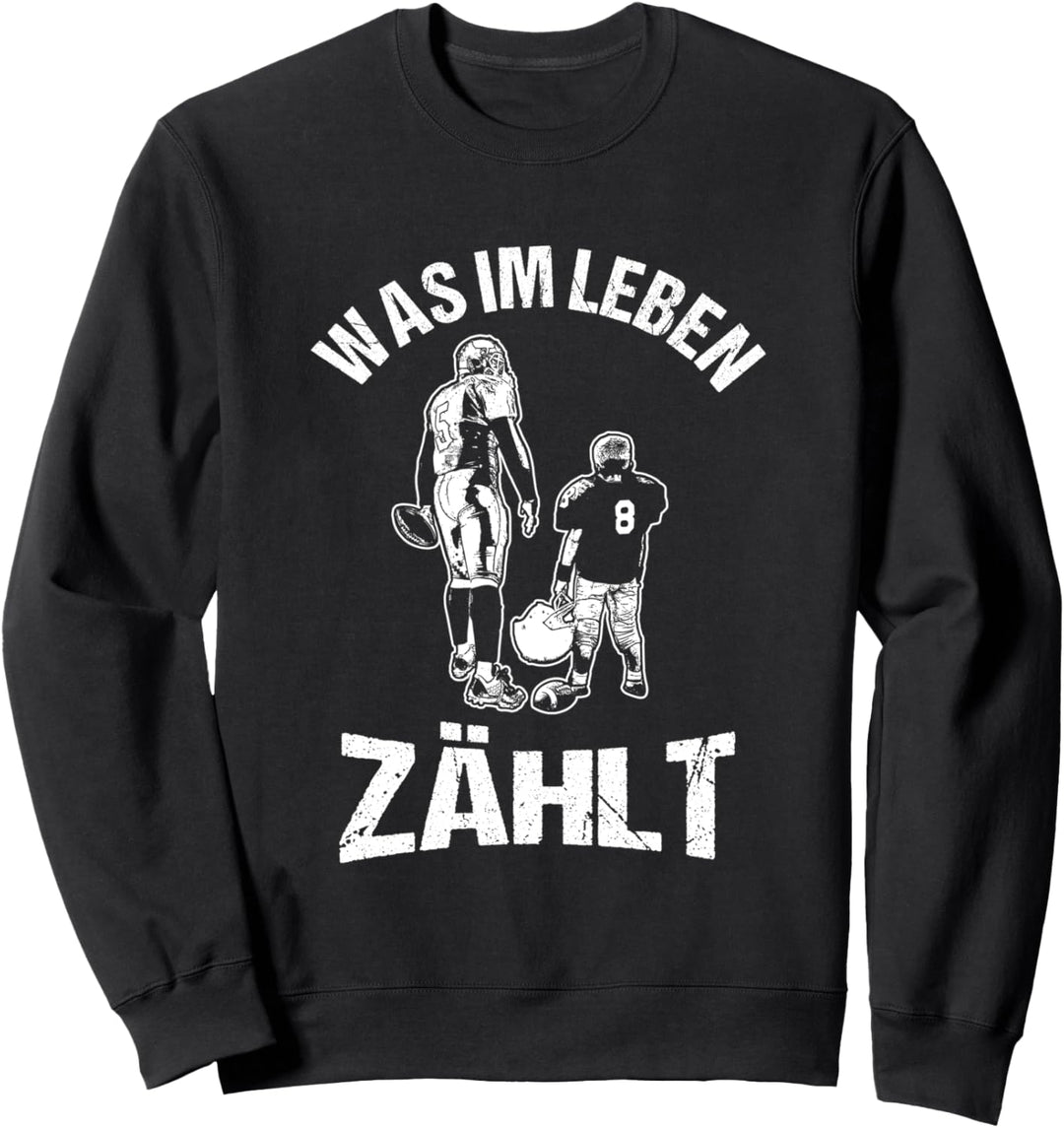Amerikanischer Football Rugby Footballspieler Vater Und Sohn Sweatshirt