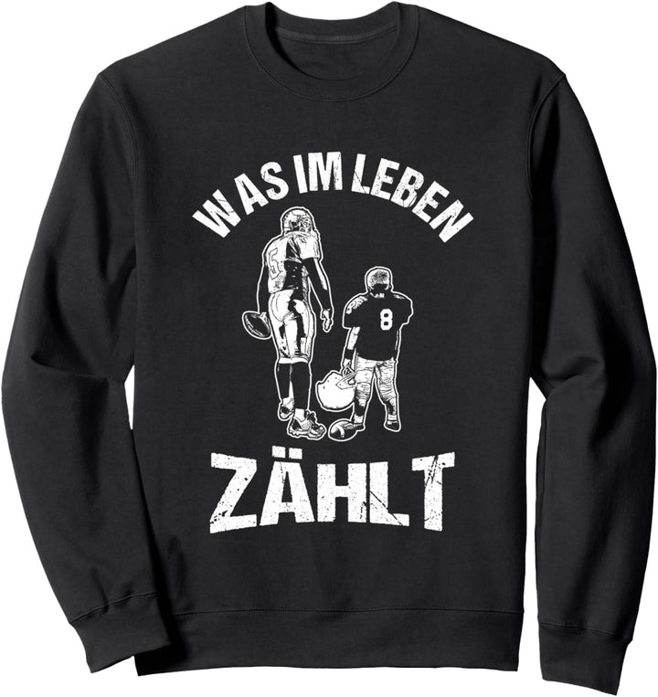 Amerikanischer Football Rugby Footballspieler Vater Und Sohn Sweatshirt