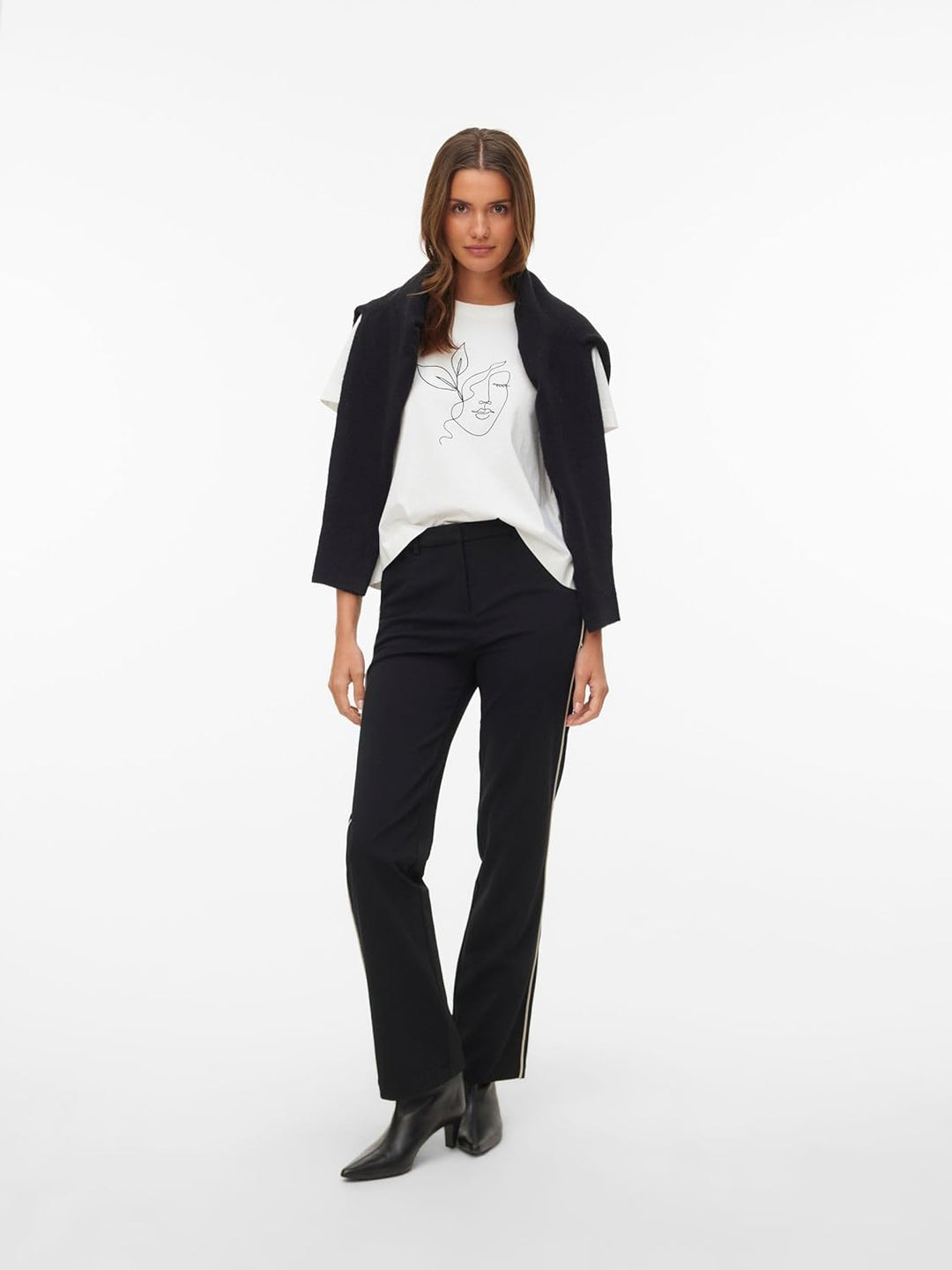 VERO MODA Female Hose VMZAMIRA Mittlere Taille Hose XS / 34L Schwarz, XS / 34L Schwarz